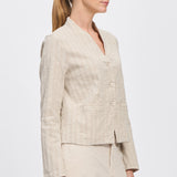 Transit V-Neck 3 Button Down Jacket