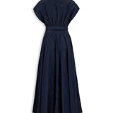 Belted Linen Blend Dress