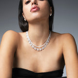 Ileana Makri 18K White Gold Grass Diamond Necklace