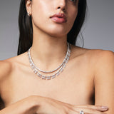 Ileana Makri 18K White Gold Grass Diamond Necklace