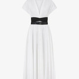 Azzedine Alaia Blanc Cross Belt Dress