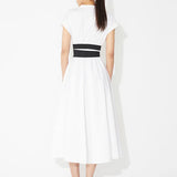 Azzedine Alaia Blanc Cross Belt Dress
