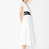 Azzedine Alaia Blanc Cross Belt Dress