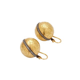 Arman Sarkisyan 18K Gold Engraved Ball Earrings