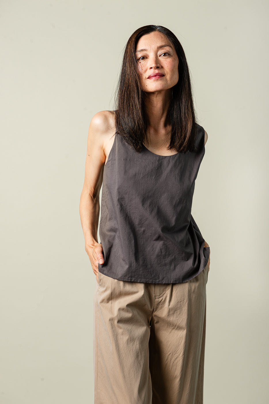 2 Ply Front Woven Tank