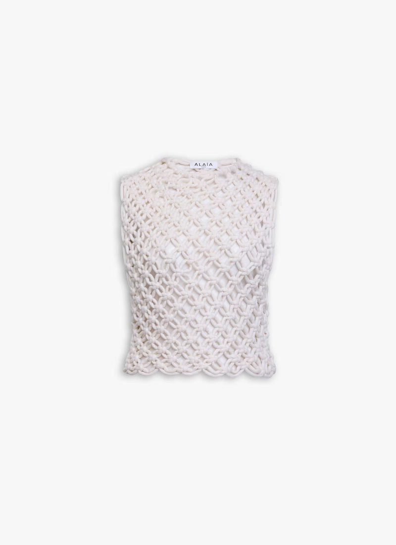 Hand Knotted Top -  Blanc Naturel
