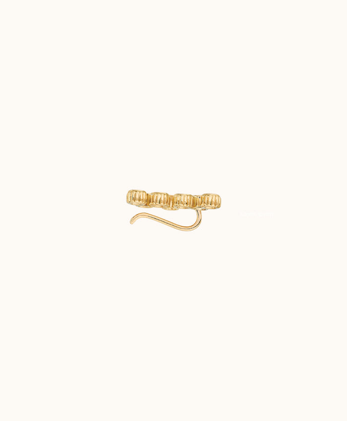 18K Yellow Gold Diamond Clique Earrings