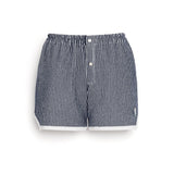 Cashmere and cotton striped shorts - Navy and White