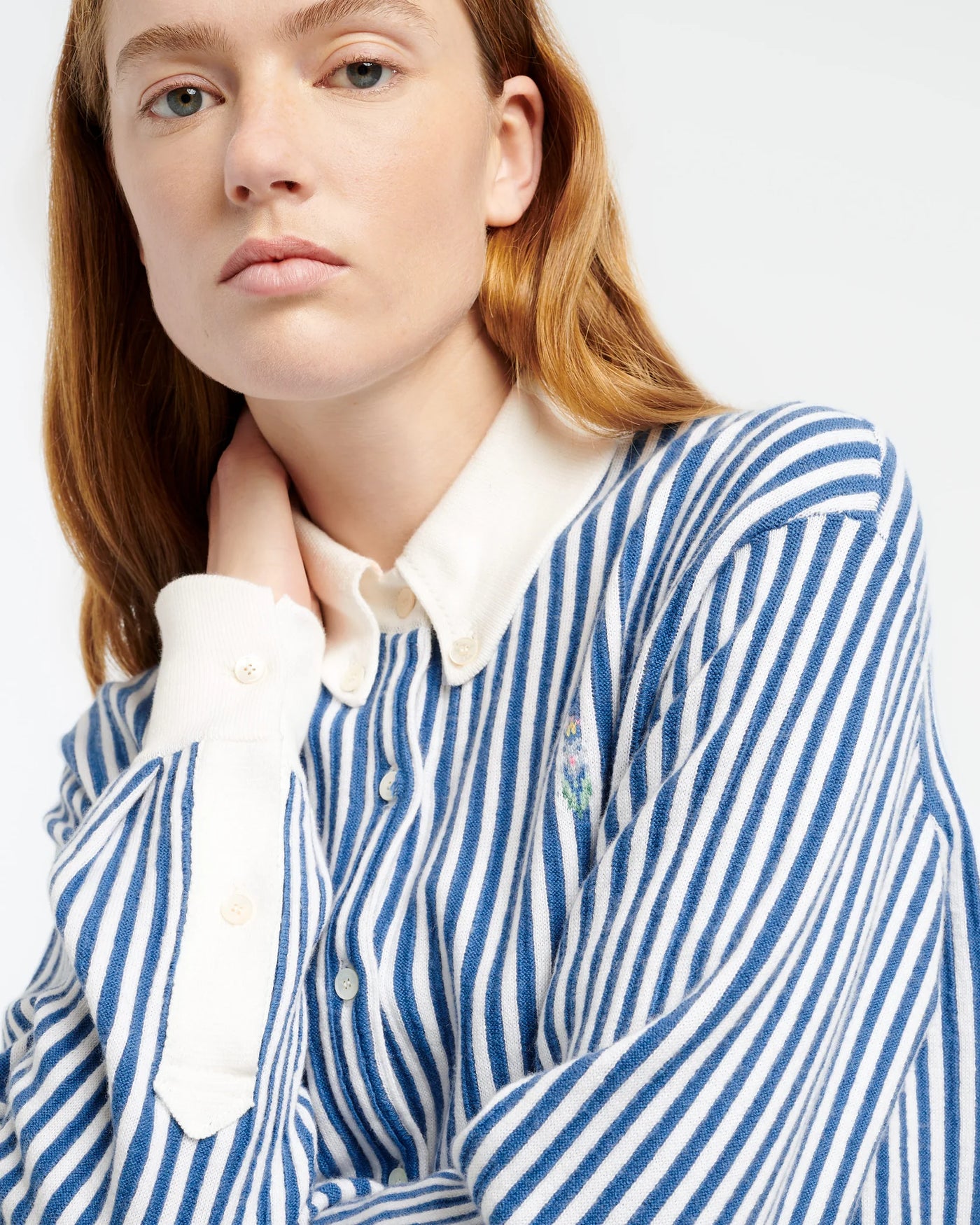 Cashmere and cotton striped shirt