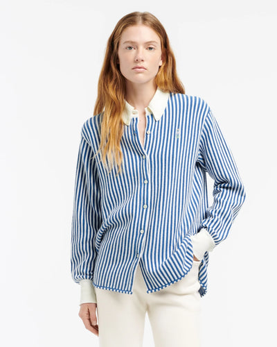 Cashmere and cotton striped shirt
