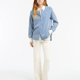 Cashmere and cotton striped shirt