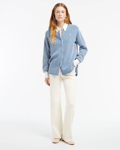 Cashmere and cotton striped shirt