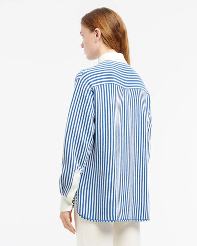 Cashmere and cotton striped shirt