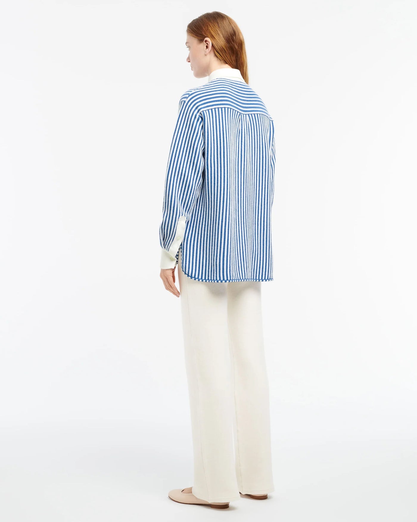 Cashmere and cotton striped shirt