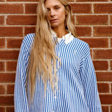 Cashmere and cotton striped shirt