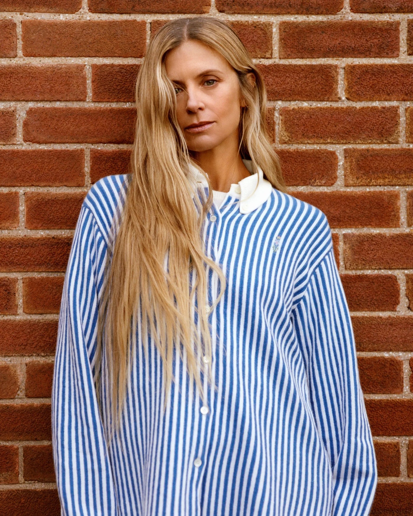 Cashmere and cotton striped shirt