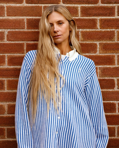 Cashmere and cotton striped shirt