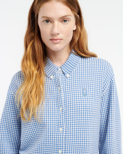 Cashmere and cotton gingham shirt