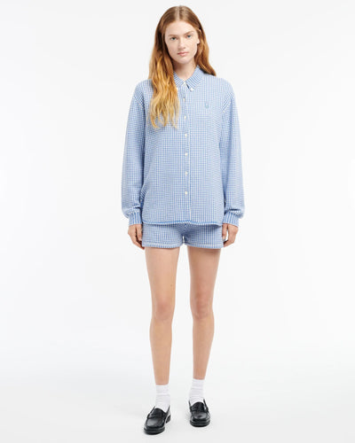 Cashmere and cotton gingham shirt