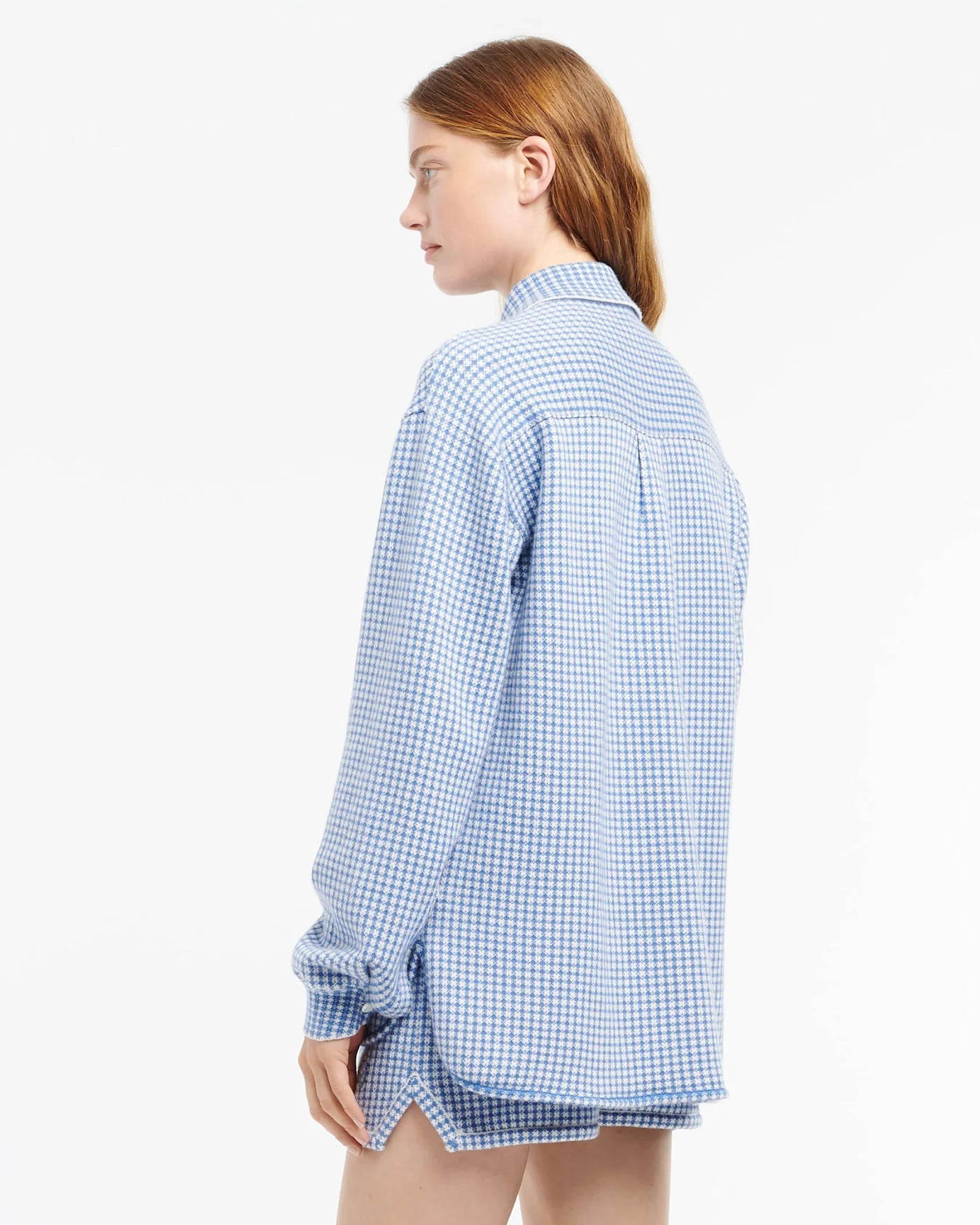 Cashmere and cotton gingham shirt