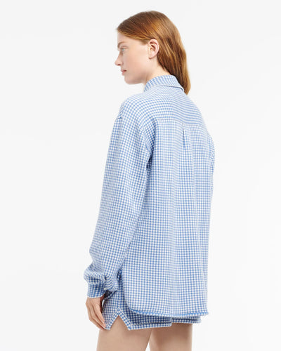 Cashmere and cotton gingham shirt