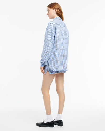 Cashmere and cotton gingham shirt