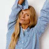 Cashmere and cotton gingham shirt