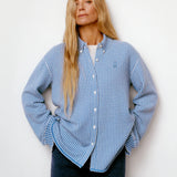 Cashmere and cotton gingham shirt