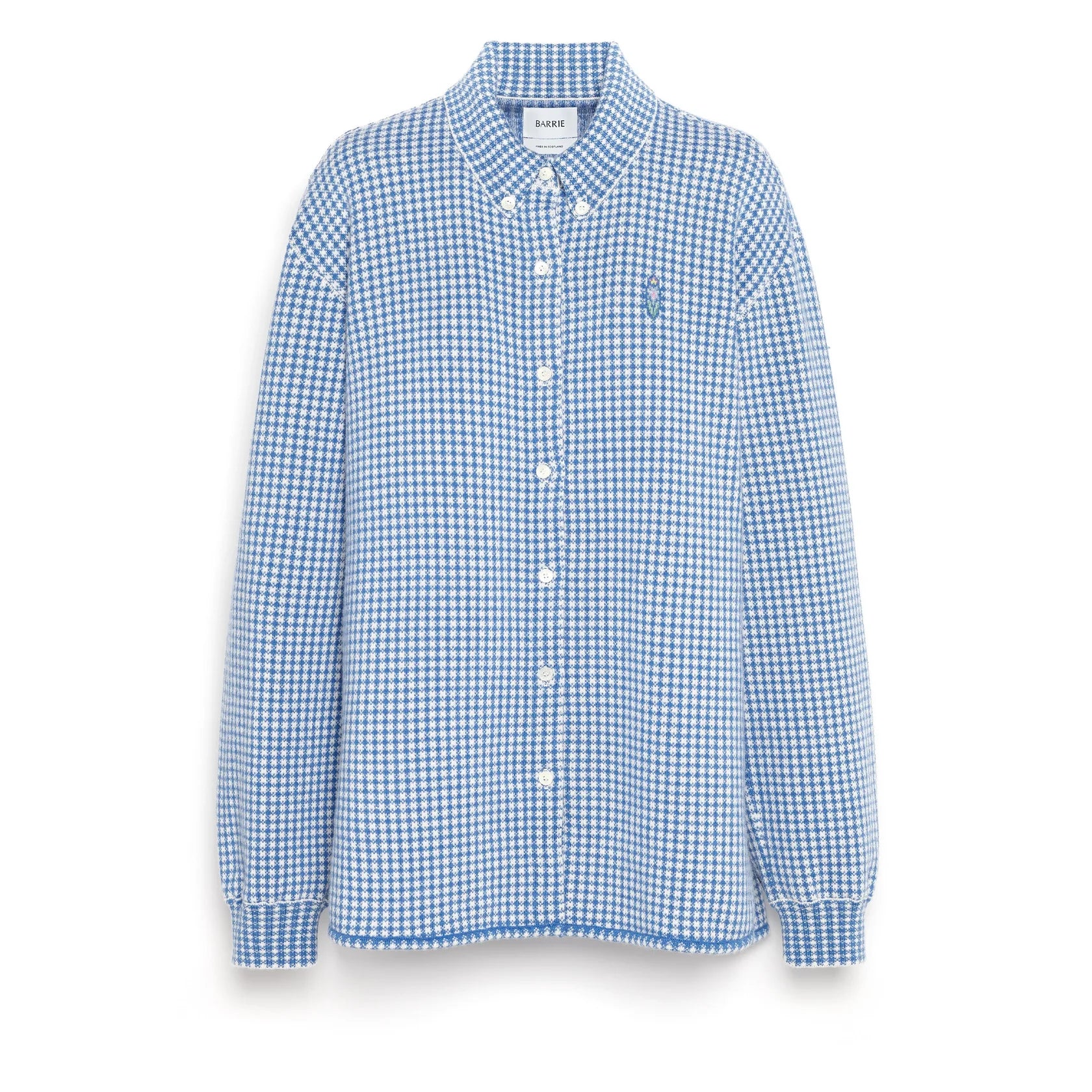 Barrie Cashmere and Cotton Gingham Shirt
