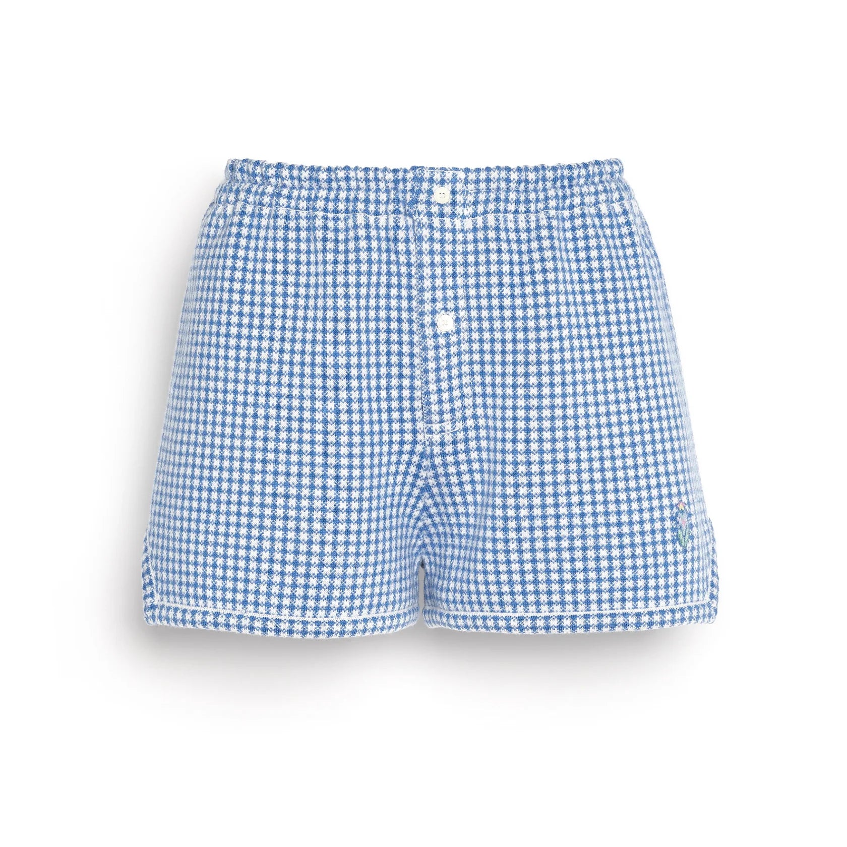 Barrie Cashmere and Cotton Gingham Shorts