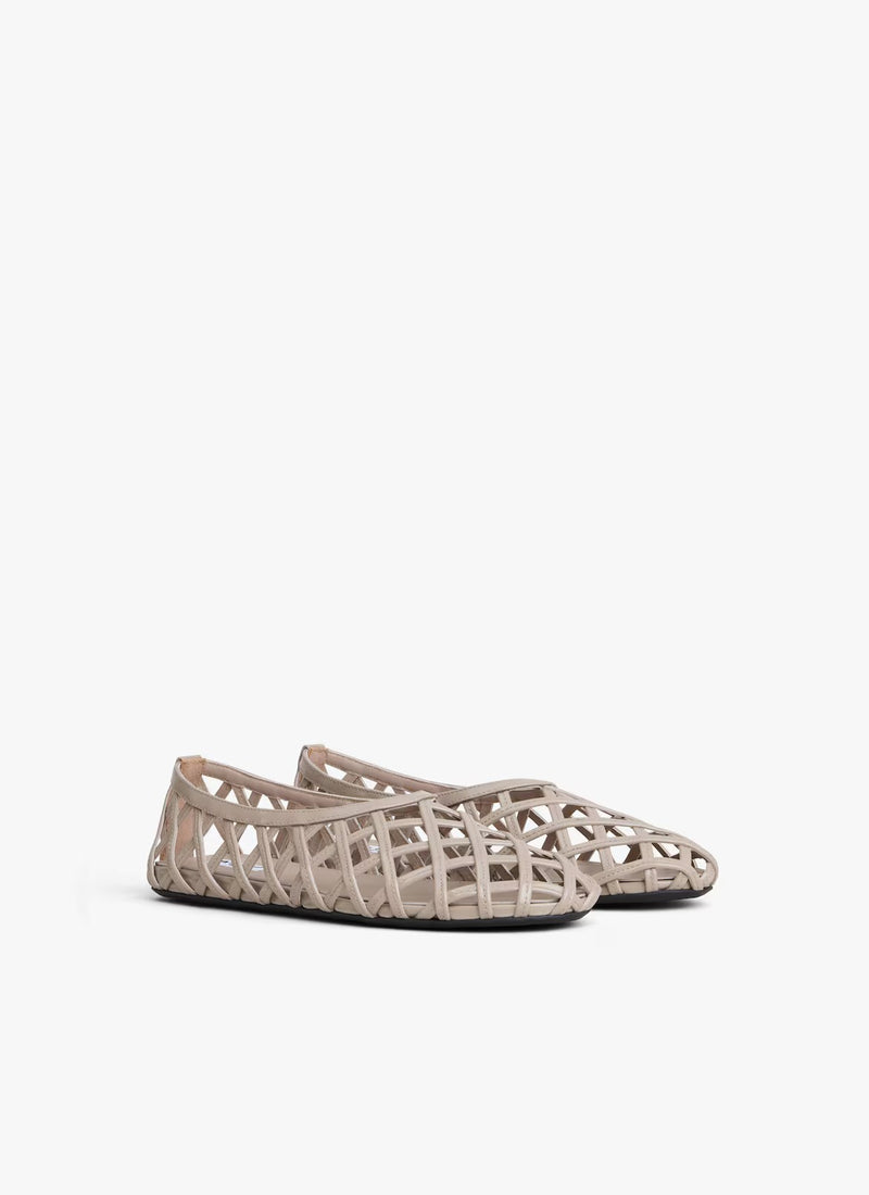 Cage Ballet Flats - Grege