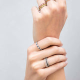 Ileana Makri 18k Yellow Gold Diamond Thread Band