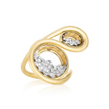Moritz Glik Clave Ring with Diamonds Enclosed in a Kaleidoscope Shaker