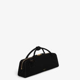 Le Teckel Clutch in Suede - Noir