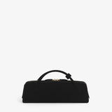 Le Teckel Clutch in Suede - Noir