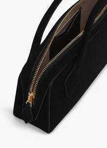 Le Teckel Clutch in Suede - Noir