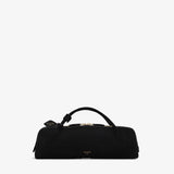 Le Teckel Clutch in Suede - Noir