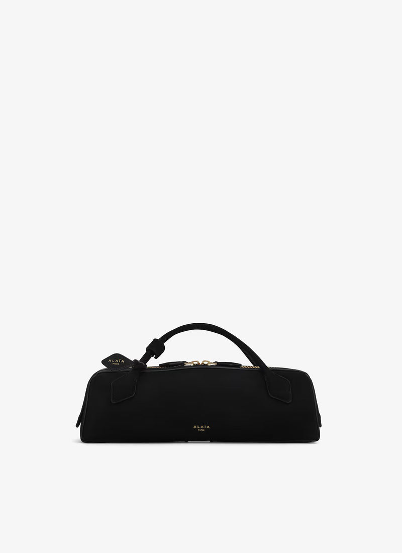 Le Teckel Clutch in Suede - Noir