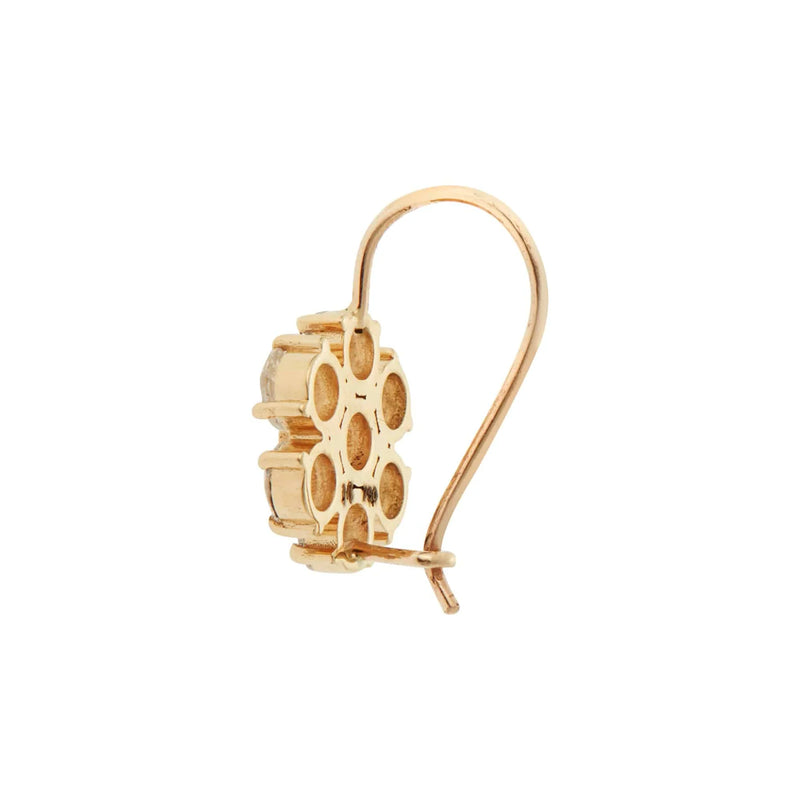 18K Yellow Gold Daisy Bloom Earrings