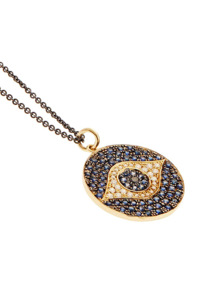 18K Yellow Gold Blue Dawn Pendant