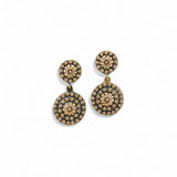 Ileana Makri Double Solitaire Champagne Diamond Earrings