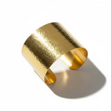 Darlene de Sedle Handcrafted Yellow Sheet Gold Cuff 2"