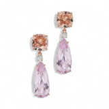 Irene Neuwirth One of a Kind Kunzite Earrings with Morganite and Diamonds