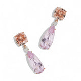 Irene Neuwirth One of a Kind Kunzite Earrings with Morganite and Diamonds