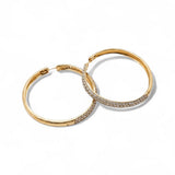Darlene de Sedle 22K Yellow Gold 4mm Hoops with Diamonds