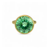 Marie-Hélène De Taillac 22K Yellow Gold Green Tourmaline Princess Ring