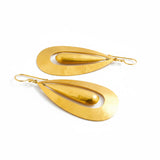 Darlene de Sedle 22K Yellow Gold Large Sheet Double Oval Earrings