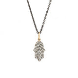 Ileana Makri Champagne Diamond Fatima Hand Pendant