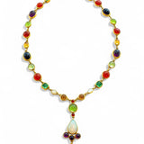 Darlene de Sedle 22K YG Multistone and Crystal Opal Necklace
