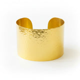 Darlene de Sedle Handcrafted Yellow Sheet Gold Cuff 2"